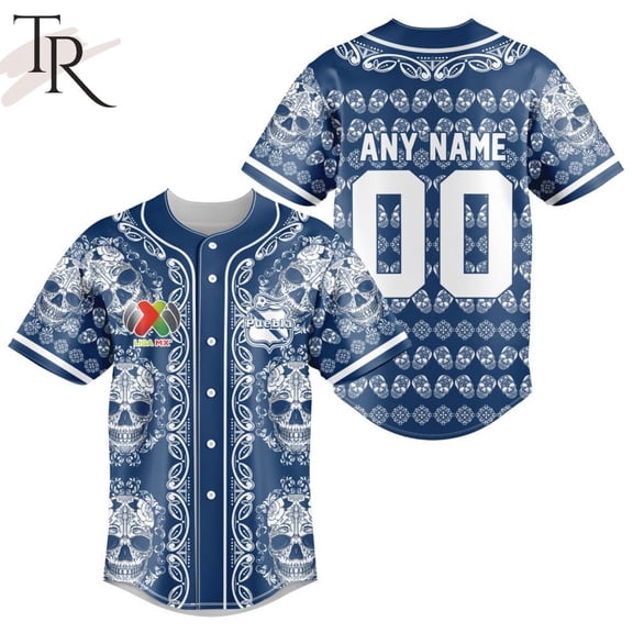 LIGA MX Club Puebla Special Dia De Muertos Design Baseball Jersey