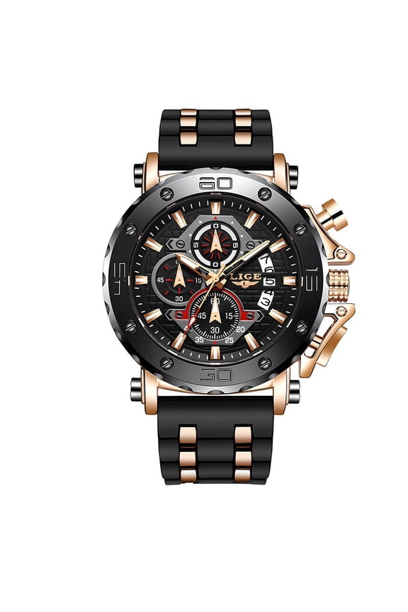 Cross-Border Exclusive Men's Quartz Watch Multifunctional Waterproof Watch Personalized Large Dial