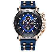 LIGE Cross-Border Exclusive Mens Quartz Watch Multifunctional Waterproof Watch Personalized Large Dial