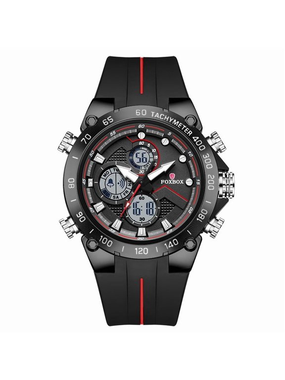 Fashionable Men's Multifunctional Waterproof Alarm Clock Dual Display Electronic Watch
