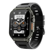 LIGE Men Smart Watch (Answer/Dial) for Android iOS Bluetooth Calls Fitness Tracker IP68 Waterproof Stainless Steel Straps Black