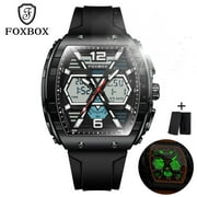 LIGE Mens Watch Top Brand FOXBOX Luxury Fashion Quartz Men Watches Waterproof Sports Male Military Wrist Watch Relogio Masculino with Gift Box