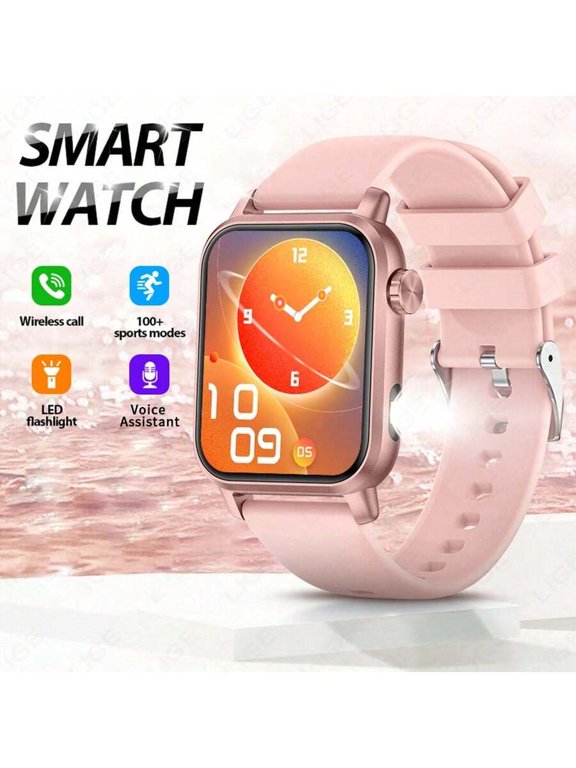 LIGE New Sports Smartwatch 1.85 Inch Screen For Men Wireless Call Calories Distance LED Flashlight Sedentary Reminder Multiple Sports Modes Custom Dial Message Push Alarm Clock Outdoors Watch