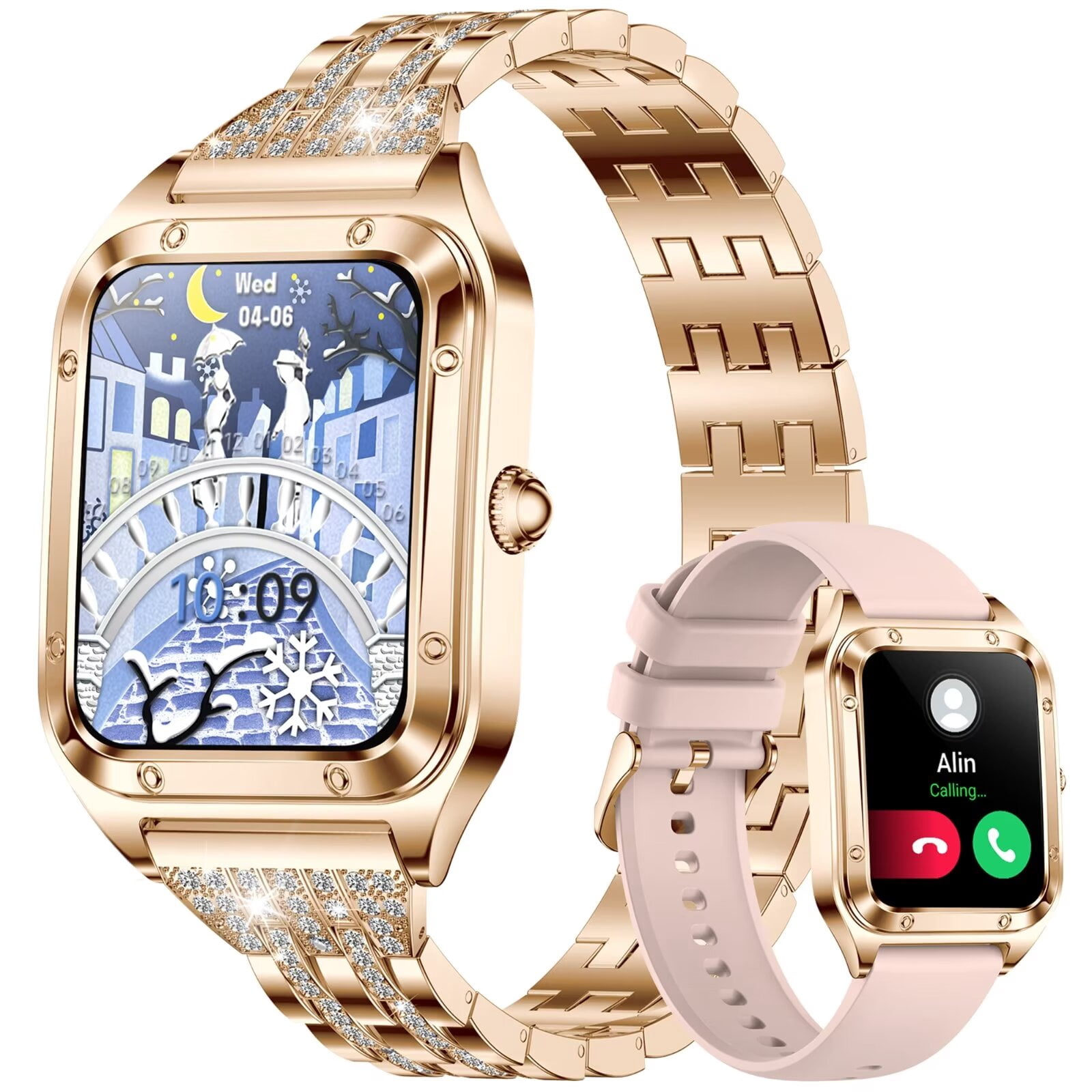LIGE Women Fashion Smart Watch Bluetooth Calls Make/Answera Calls Sport