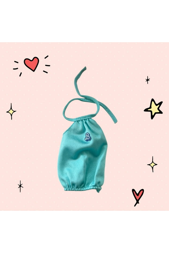 LIGHT BLUE HALTER TOP Blouse Shirt Top Teal