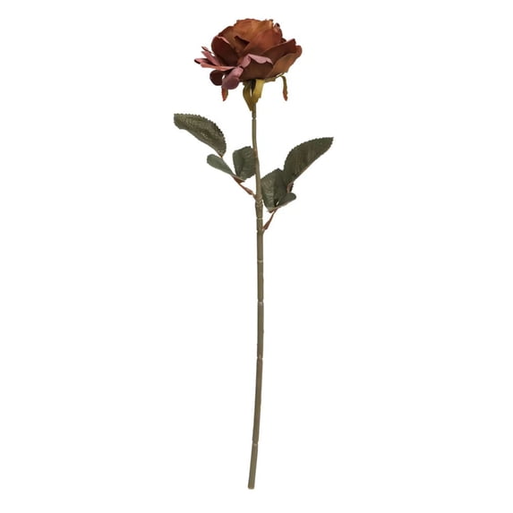 My Texas House Fall Faux Rose Stem, Light Brown, 20"
