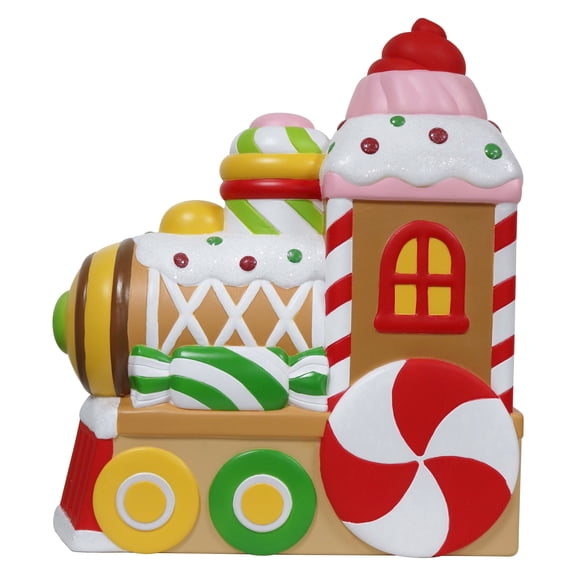 Lighted Blow Mold Candy Train Indoor/Outdoor Christmas Decoration, Multicolor, 22", by Holiday Time