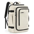 thumbnail image 1 of LIGHT FLIGHT Travel Backpack, TSA Friendly Flight Approved Carry on Backpack Water-resistant Lightweight Business Large Weekender Bag Casual Daypack 17.3" Laptop Backpack for Men Women, Cream, 1 of 8