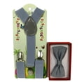 thumbnail image 1 of LIGHT GRAY Toddler Kids Boys Girls Baby Suspenders and Bow Tie Matching Combo Set, 1 of 2
