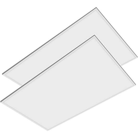 THE LIGHT MASTER 2x4 Ft Led Light Flat Panel, Adjustable Power 40/50/60W,Color Temp 3K/4K/5K/6K,Dimmable,Recessed Drop Ceiling Light,8650 Lumen,120-277V, UL/DLC - 2 PK