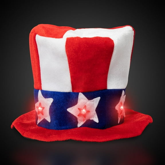 Windy City Novelties - LED Uncle Sam Patriotic Hat with Stars