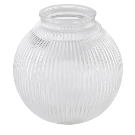 LIGHTACCENTS Ceiling Light Cover Clear Ribbed Ceiling Fan Light Cover 5.9 Inch Flush Mount Light Fixture Globe For Kitchen, Bathroom, Hallway - Light Covers For Ceiling Lights fixture replacement