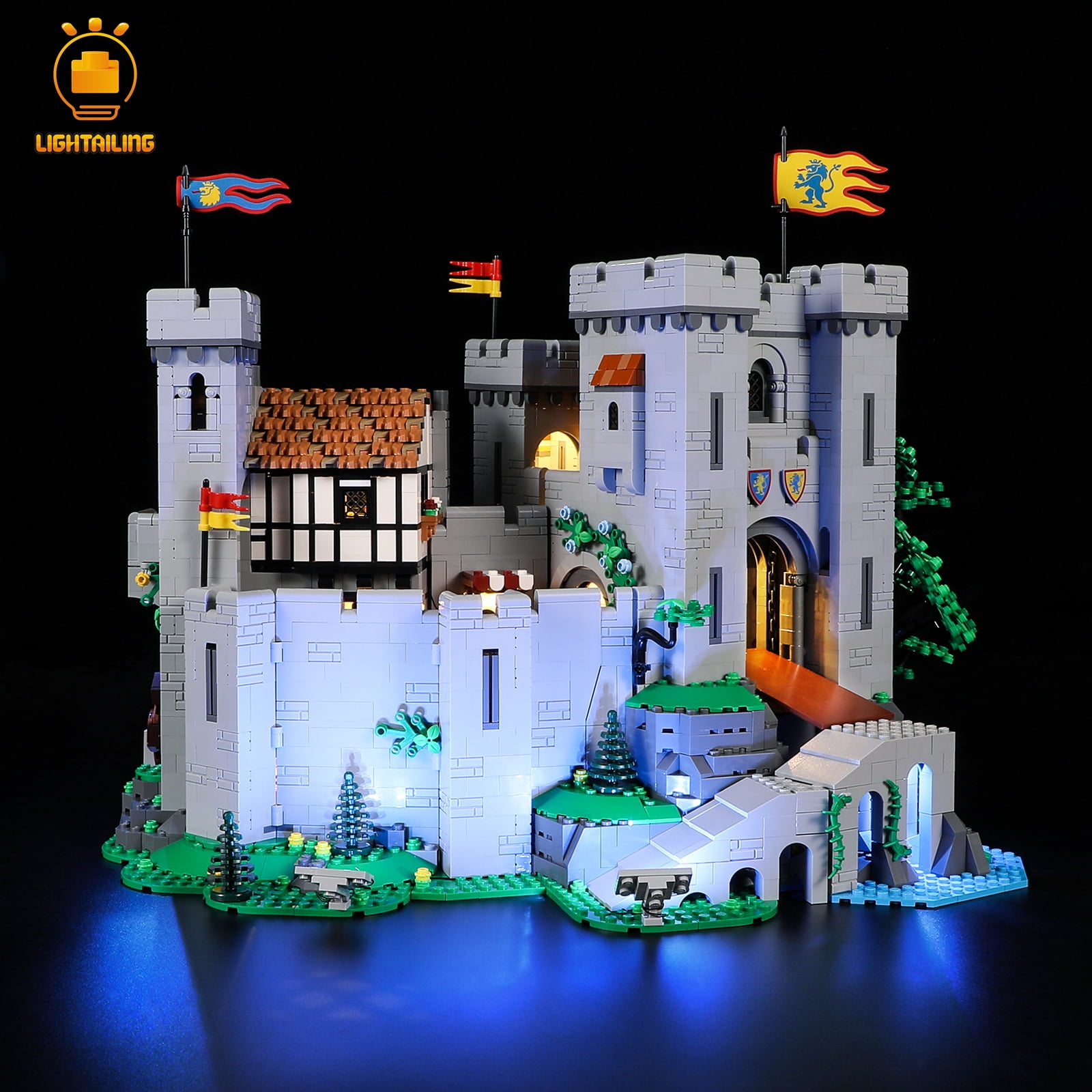  FUNWHOLE Lighting Building Bricks Set - Castle on The