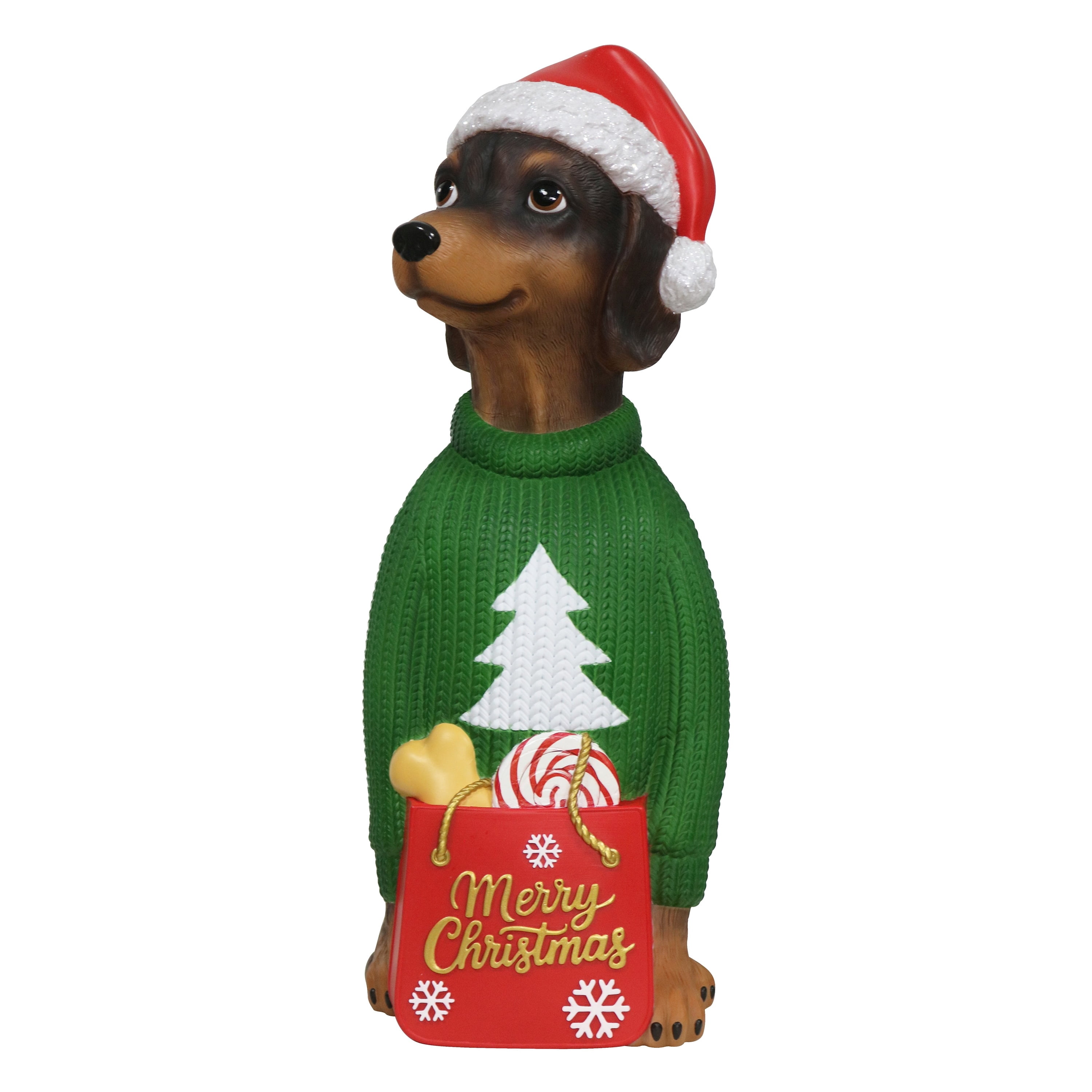 Lighted Blow Mold Dachshund Indoor/Outdoor Christmas Decoration, Multicolor, 24", by Holiday Time