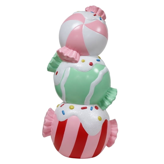Lighted Blow Mold Stacked Candies Indoor/Outdoor Christmas Decoration, Multicolor, 28", by Holiday Time