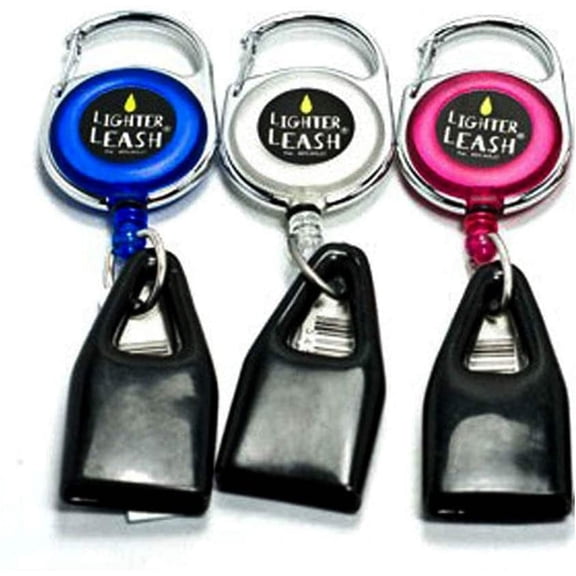 LIGHTER LEASH Premium Clip Various Colors -  3 Pack