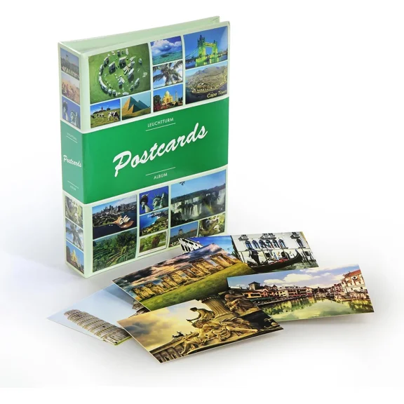 LIGHTHOUSE - Display Album for 100-200 Postcards - 50 Medium, White/Gray