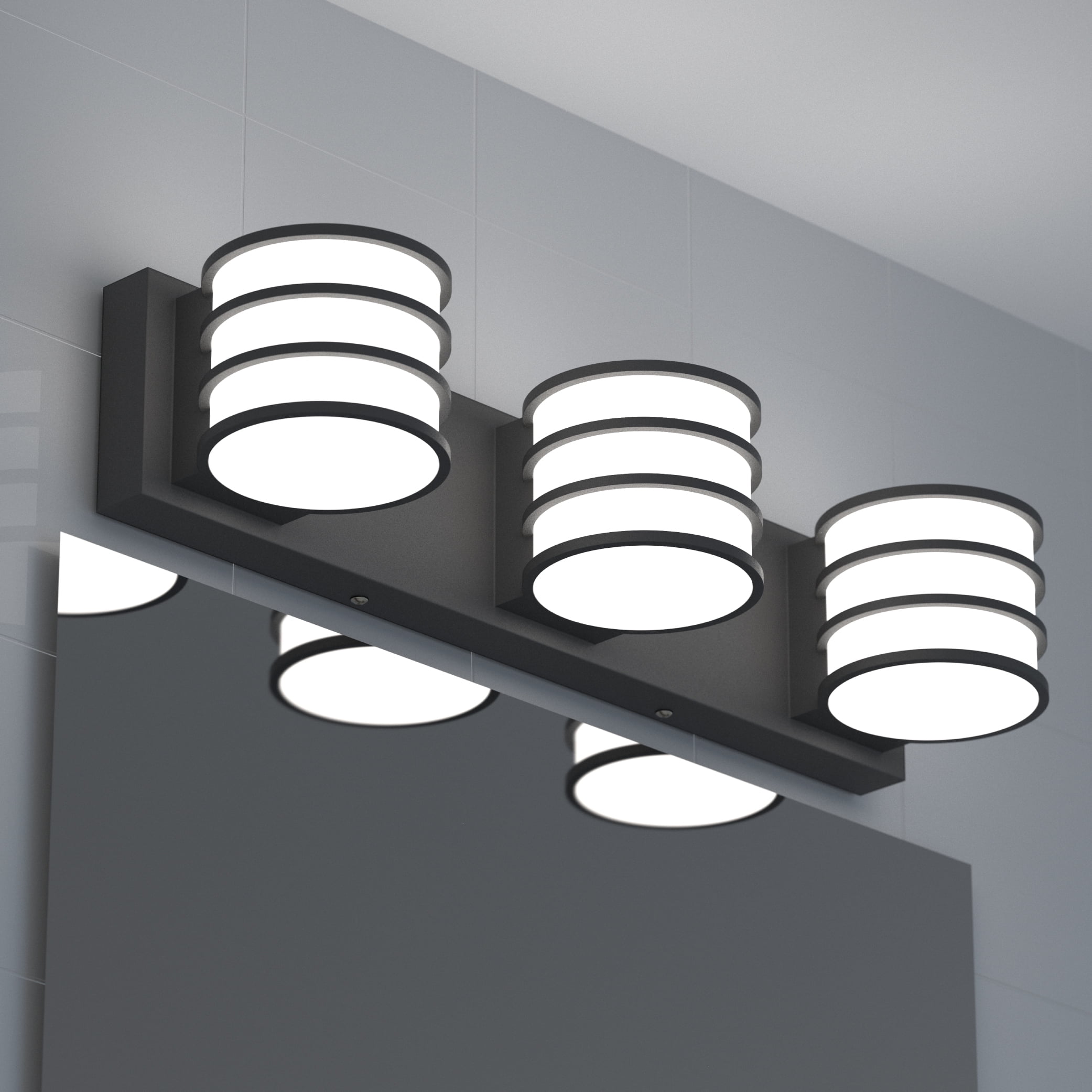 LIGHTINN 3-Light Bathroom Vanity Light Modern Acrylic LED Bathroom ...