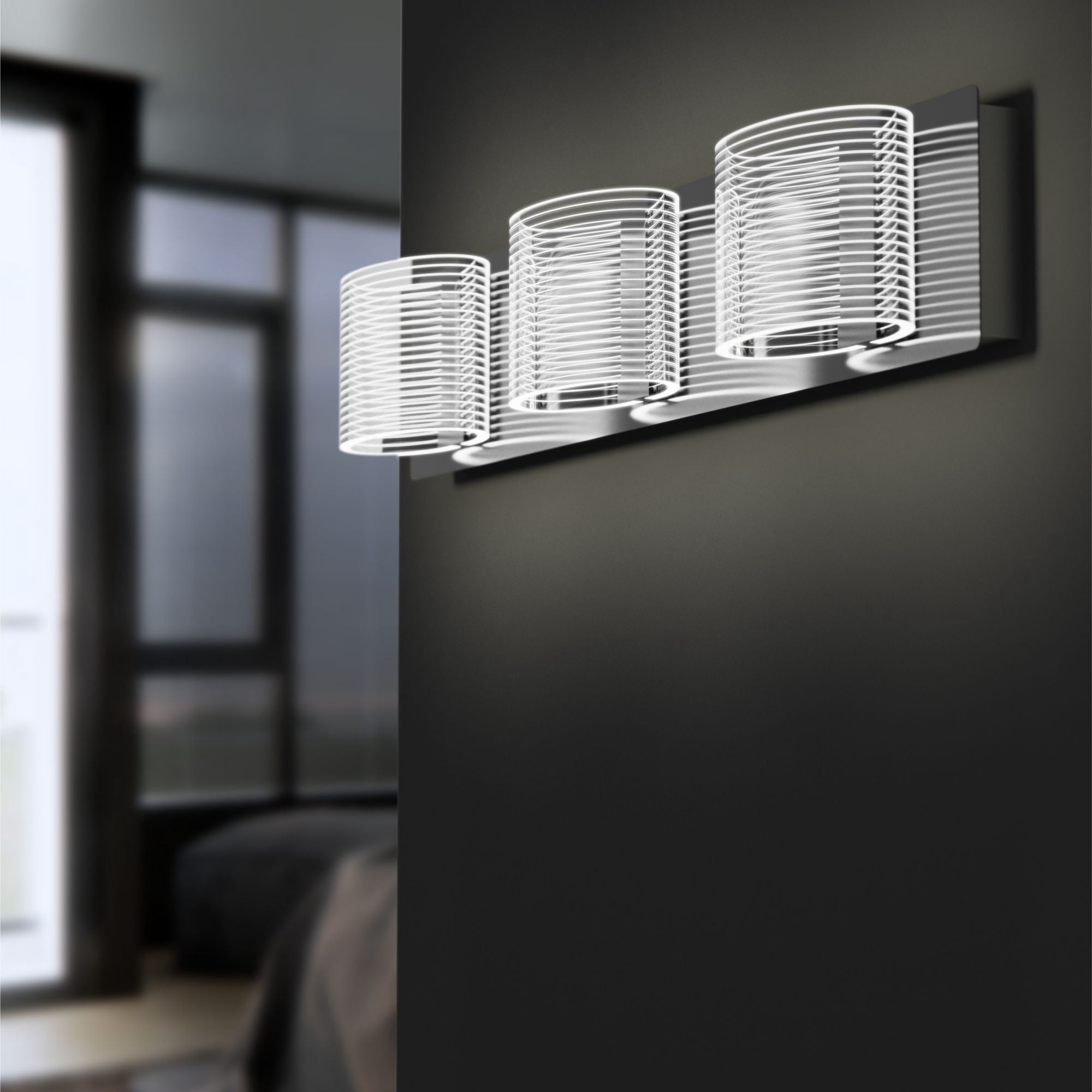 LIGHTINN Bathroom Vanity Light Modern Chrome Bathroom Decor LED Light ...