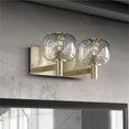 thumbnail image 1 of LIGHTINN Brushed Brass Bathroom Vanity Light, Lights Fixtures over Mirror, Modern Wall Sconce with Clear Globe Glass Shades for Bathroom Vanity Porch Living Room 2-Light, 1 of 4