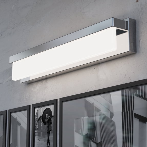LIGHTINN Chrome Dimmable LED Corded Electric Vanity Lights