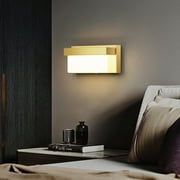 LIGHTINN LED Wall Sconce with Frosted Acrylic Shade, 12W Daylight Rectangle LED Light Fixture