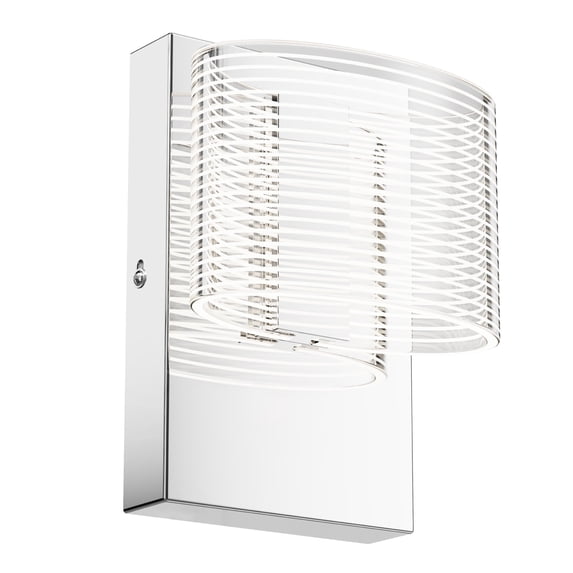 LIGHTINN Wall Sconce Light Fixtures, Built-in Mounted Wall Sconce LED Light for Bedroom Bedside Bathroom Hallway (Chrome)