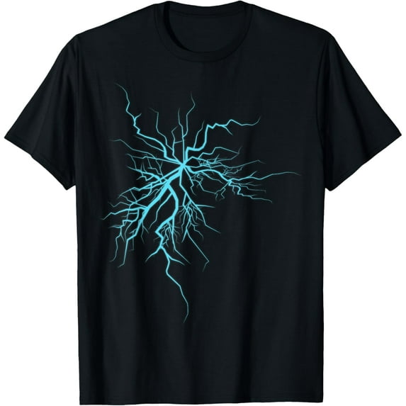 LIGHTNING T-shirt Thunder Lightning Bolt Storm Strikes Glow T-Shirt