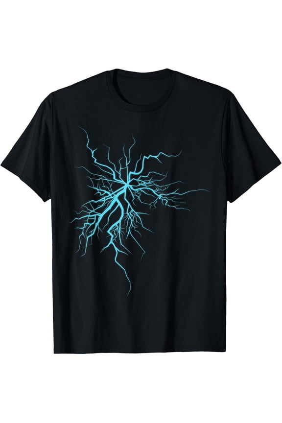 LIGHTNING T-shirt Thunder Lightning Bolt Storm Strikes Glow T-Shirt