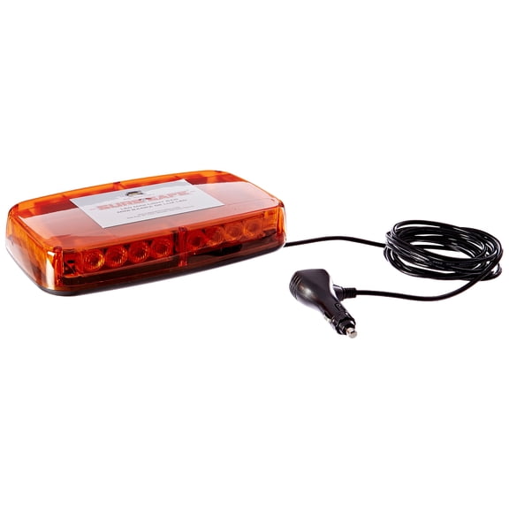 SURE SAFE AMBER LOW PROFILE MINI BAR LIGHT 12V MAGNET MOUNT