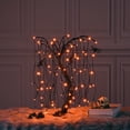thumbnail image 1 of LIGHTSHARE 24-inch Halloween Willow Tree LED Spooky Bonsai Night Light,80 LED Lights, Battery Powered or DC Adapter(Included) (Orange), 1 of 5