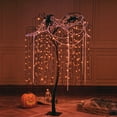 thumbnail image 1 of LIGHTSHARE 7 Feet Halloween Willow Tree, 256 LED Lights for Home, Festival, Nativity,Party, and Christmas Decoration,Includes Spiders and White Cobweb,Indoor Outdoor Use,Orange, 1 of 5