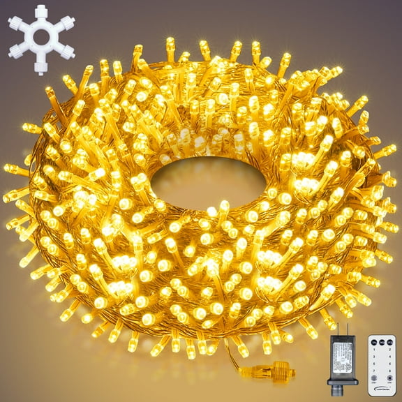 LIGHTSHARE 750LED 245FT Warm White String Lights 8 Modes 30V Plug in Fairy Lights with Remote Control for Home Garden Yard Christmas Wedding Holiday Party Thanksgiving Festival Decoration