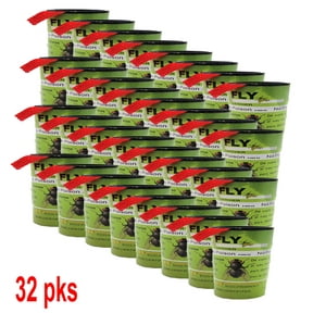 LIGHTSMAX Fly Catcher Trap, Fly Trap, Fly Bait, Fly Paper Ribbon, Sticky Fly Ribbons, Fly Paper Strips, Sticky Fly Strips, Flying Killer - 32PCS