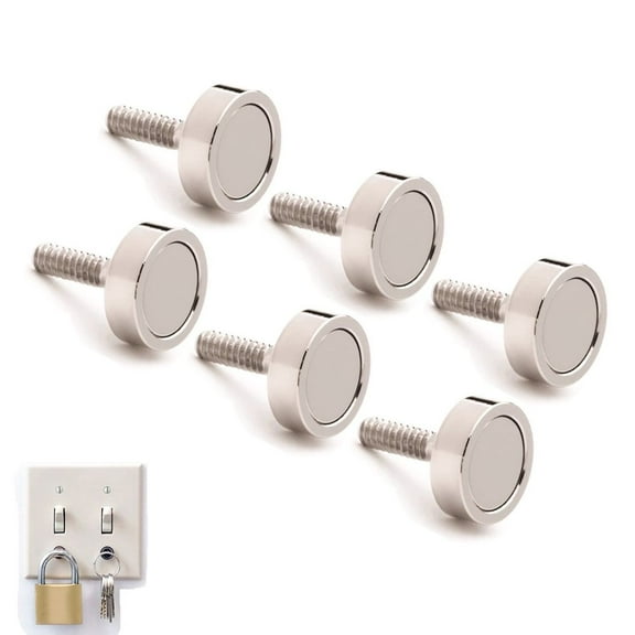 LIGHTSMAX Magnetic Push Paper Pin Refrigerator Magnet Tack Pushpin Coat Hook Holder (6 packs)