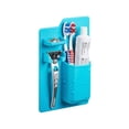thumbnail image 1 of LIGHTSMAX Silicone Toothbrush Holder,Wall Mounted Toothbrush Holder Storage Organizer Items Shower Razor Holder for Bathroom (Blue), 1 of 7