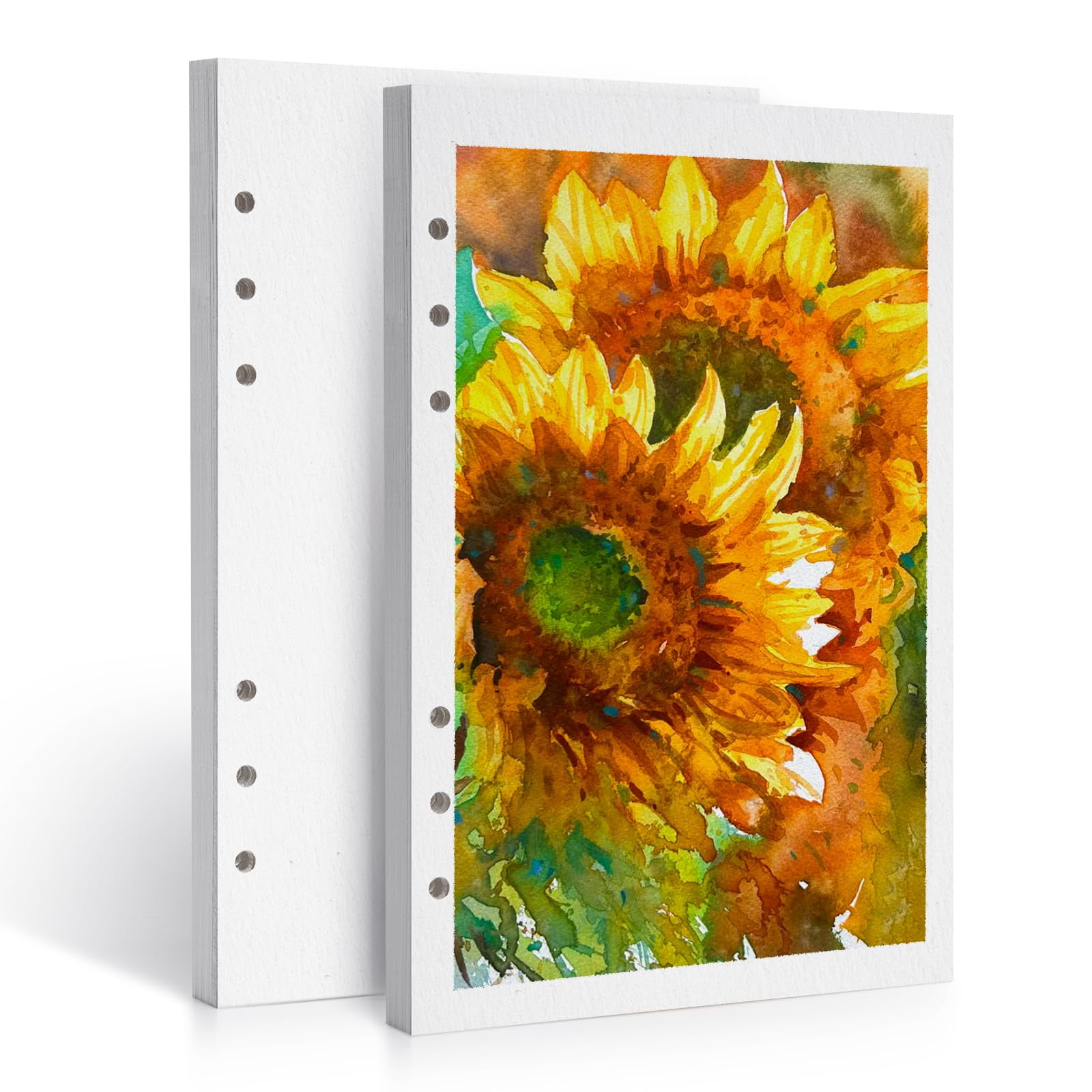 Lightwish Journal Aquarelle Carré, Presse à Chaud, 63,5 Kg/300 G/m², Sans Acide, Papier Aquarelle 100 % Coton, 20 Feuilles, 19 X 19 Cm, Idéal Pour Les Artistes Et Les étudiants