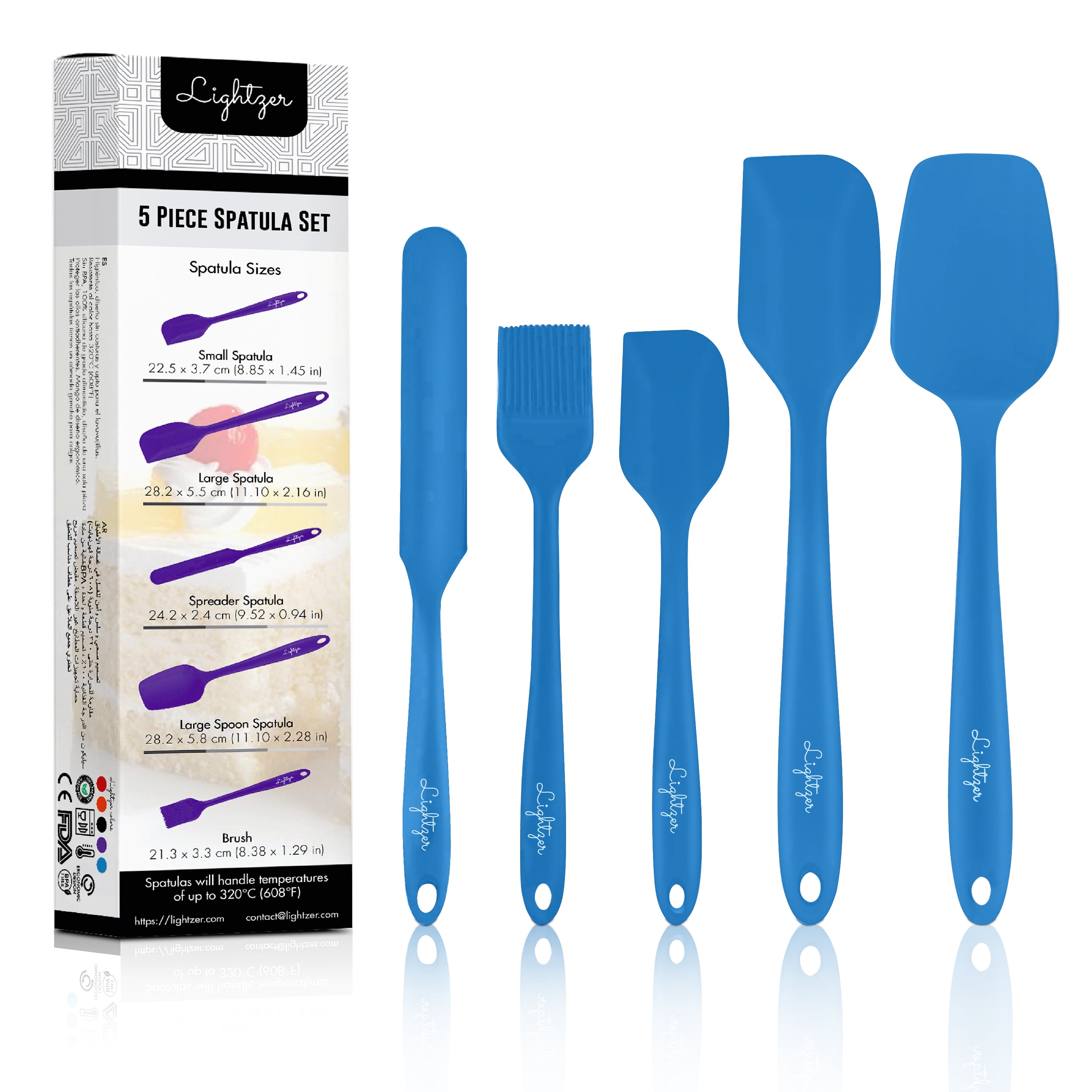 StarPack Basics Silicone Kitchen Utensils Set (5 Piece) - High Heat  Resistant to 480°F, Hygienic One Piece Design Large and Small Spatulas,  Whisk 