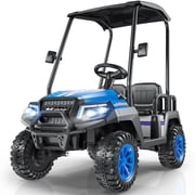 LIGIANT 24V 4-Seater Kids Electric Golf Cart, 4WD Ride-On Car with Remote, Awning, Suspension & Music Features