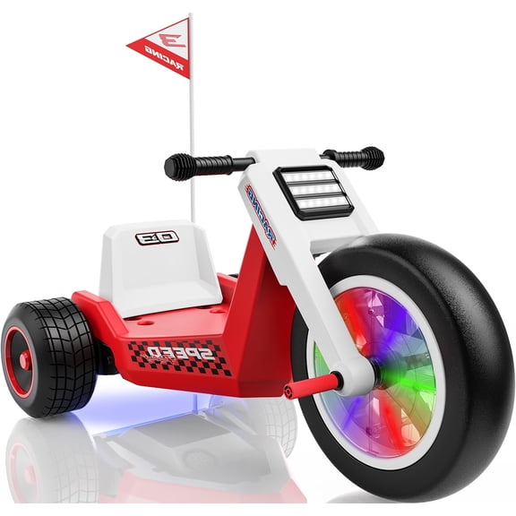 LIGIANT WT7 Kids Battery Operated Trike, 12V Ride-On Toy with Front LED Lighting, Music Player & Wireless Connectivity, Adjustable Seat, 66 lb Weight Limit