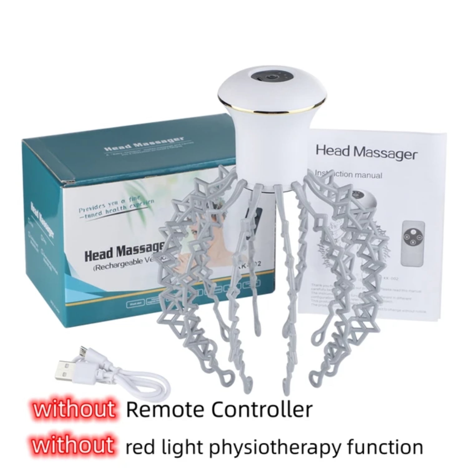 LIGJUN Electric Ultimate Vibrating Octopus Head Massager with 12