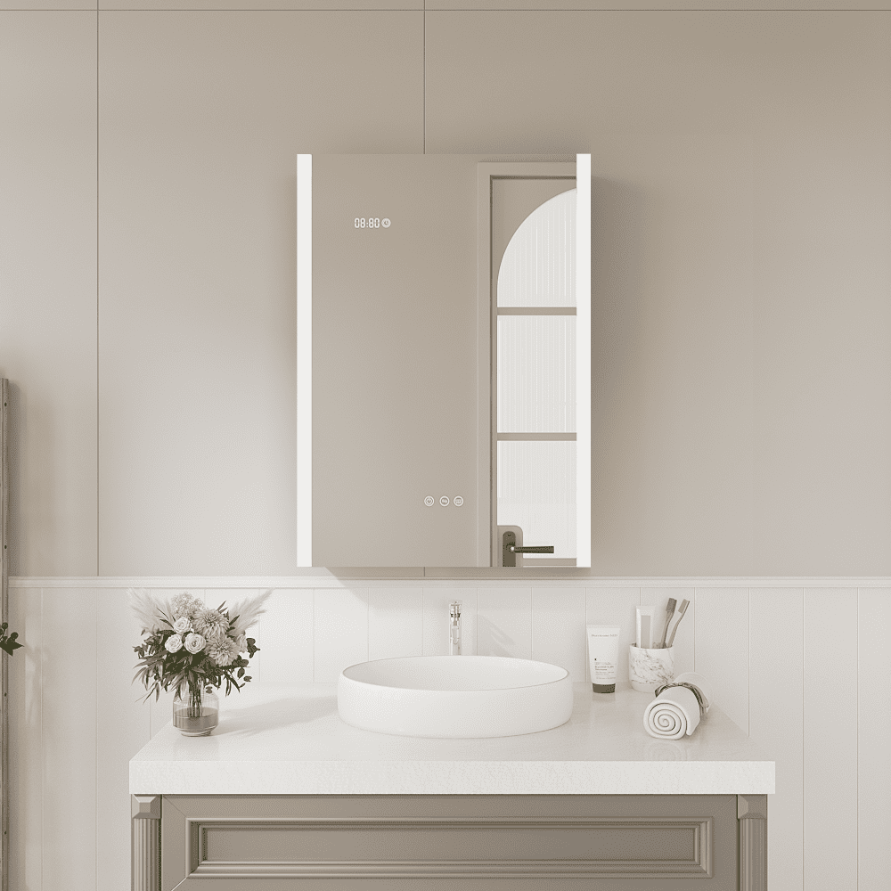 LIGMIRR 20X 28 inch Bathroom Medicine with LED Backlit Mirror