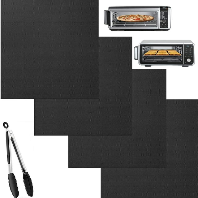 LIHMHSA 4 Pack Air Fryer Oven Liners, Nonstick Air Fryer Oven Mat