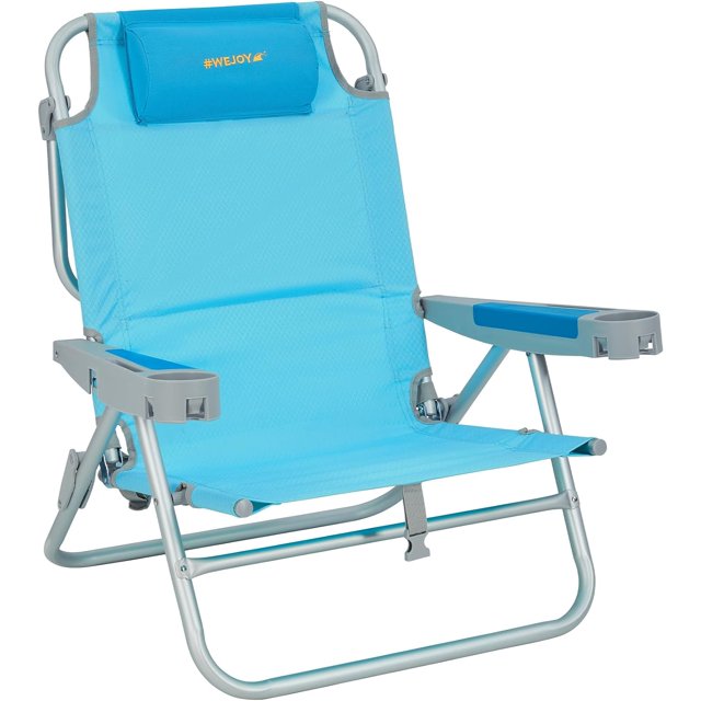 LIHONG 17 in Oversized Beach Chair, 5 Adjustable Reclining Folding