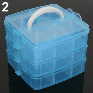 64 Grids Diamond Painting Boxes, TSV Clear Plastic Organizer Box