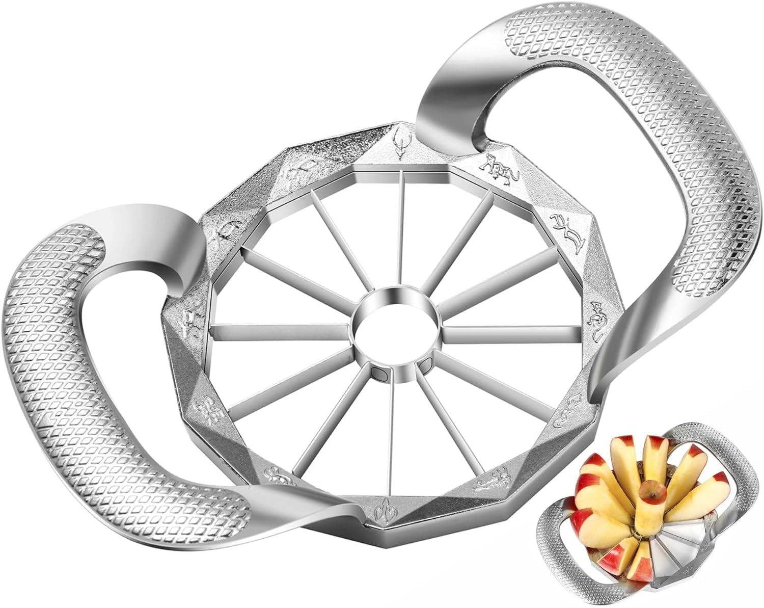 LIIGEMI Apple Slicer,12-Slices Stainless Steel Cutter,Heavy Duty Stainless Steel Apple Cutter and Divider,Anti-slip Handle,Easy to Use. - Walmart.com