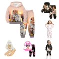 thumbnail image 1 of LIIPEE Autumn Winter Outfit Sets For Girls Cartoon Graphic Long Sleeve Pullover Hoodies And Sweatpants 2 Piece Set Kids Casual Comfortable Cute Outfits,3-4 Years, 1 of 9