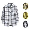 thumbnail image 1 of LIIPEE Autumn Winter Plaid Shirt For Men Long Sleeve Turn Down Collar Button Up Shirts Male Comfortable Breathable Versatile Tops,XL, 1 of 3