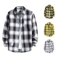 thumbnail image 1 of LIIPEE Autumn Winter Plaid Shirt For Men Long Sleeve Turn Down Collar Button Up Shirts Male Comfortable Breathable Versatile Tops,XXL, 1 of 3