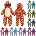 thumbnail image 1 of LIIPEE Baby Casual Cartoon Animal Zip Up Jumpsuit Boys Girls Fall Winter Cozy Cute Long Sleeve Hooded Romper, 1 of 6